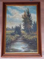 Mooi olieverfschilderij M. Hofman W 88 - Landschap, Ophalen of Verzenden