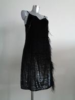 Ana Alcazar velvet jurk met veren, maat 38, Nieuw, kaartje, Maat 38/40 (M), Zwart, Nieuw, Ophalen of Verzenden