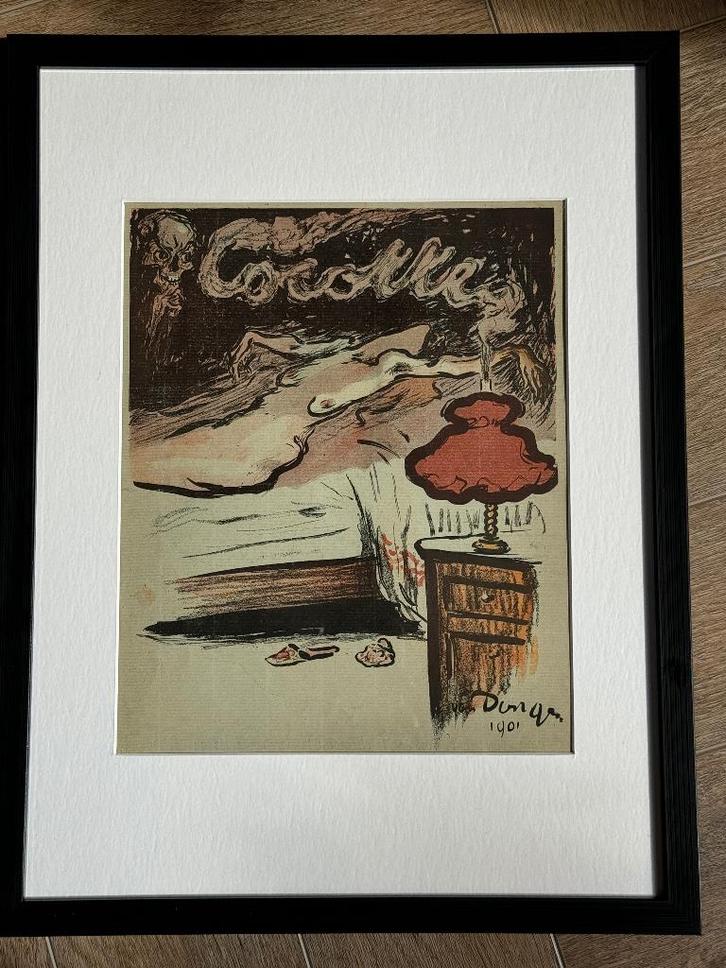 LET OP !!! - 1901 - Kees van Dongen - Cocotte / lithodruk, Antiek en Kunst, Kunst | Etsen en Gravures, Ophalen of Verzenden