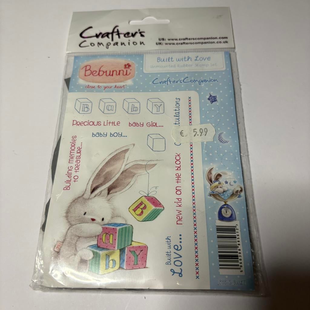 Stempel crafters companion 1 konijn, Ophalen of Verzenden, Zo goed als nieuw, Houten stempel