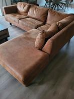 Hoekbank Las Vegas Bull Cognac ecoleer, Ophalen, Gebruikt, Vierpersoons of meer, Hoekbank