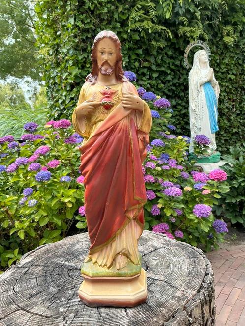 Mooi heiligenbeeld ❤️ jezus heilig hart, Antiek en Kunst, Antiek | Religie, Ophalen of Verzenden