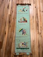 Vintage handgemaakt borduurwerk wandtapijt schellekoord, Huis en Inrichting, Ophalen of Verzenden