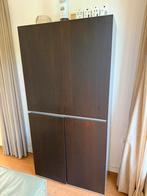 Mooie kast - metaal en donker hout, Ophalen, Gebruikt, 50 tot 100 cm, Metaal