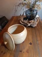 Houten schaal pot met deksel, Ophalen of Verzenden, Zo goed als nieuw, Rond, Hout