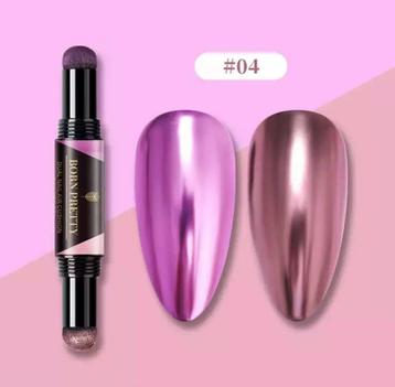 Chrome Poeder Pen 2 kleuren Spiegel Nail Art. Nagels/Nailart beschikbaar voor biedingen