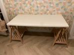 IKEA Bureau - 2 schragen met los blad, Huis en Inrichting, Ophalen, Overige materialen, Gebruikt, 100 tot 150 cm