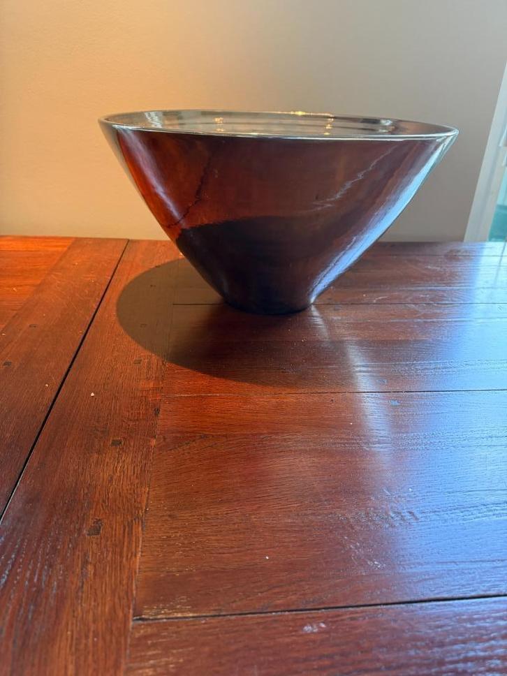 Ecri aardewerk schaal/pot, Huis en Inrichting, Woonaccessoires | Schalen en Manden, Zo goed als nieuw, Schaal, Rond, Steen of Aardewerk