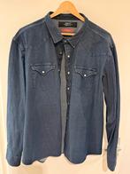 Replay Hyperflex overhemd - XXL, Kleding | Heren, Overhemden, Blauw, Ophalen of Verzenden, Overige halswijdtes, Gedragen