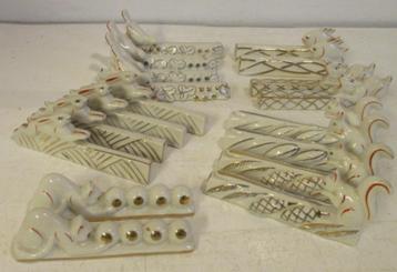 mooi set art deco porseleinen messenleggers dieren   8 beschikbaar voor biedingen