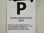 Parkeerkaart efteling t/m 31-12-2025, Tickets en Kaartjes, Eén persoon, Ticket of Toegangskaart