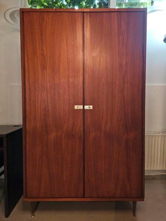 Vintage kledingkast kast opbergkast hang en leg, Huis en Inrichting, Kasten | Kledingkasten, Gebruikt, 100 tot 150 cm, 50 tot 75 cm