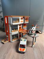 Playmobil Ziekenhuis, + verdieping, ambulance, helikopter,, Kinderen en Baby's, Speelgoed | Playmobil, Ophalen, Gebruikt, Complete set