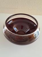 Vintage bruin Leerdamse glas object, Ophalen of Verzenden