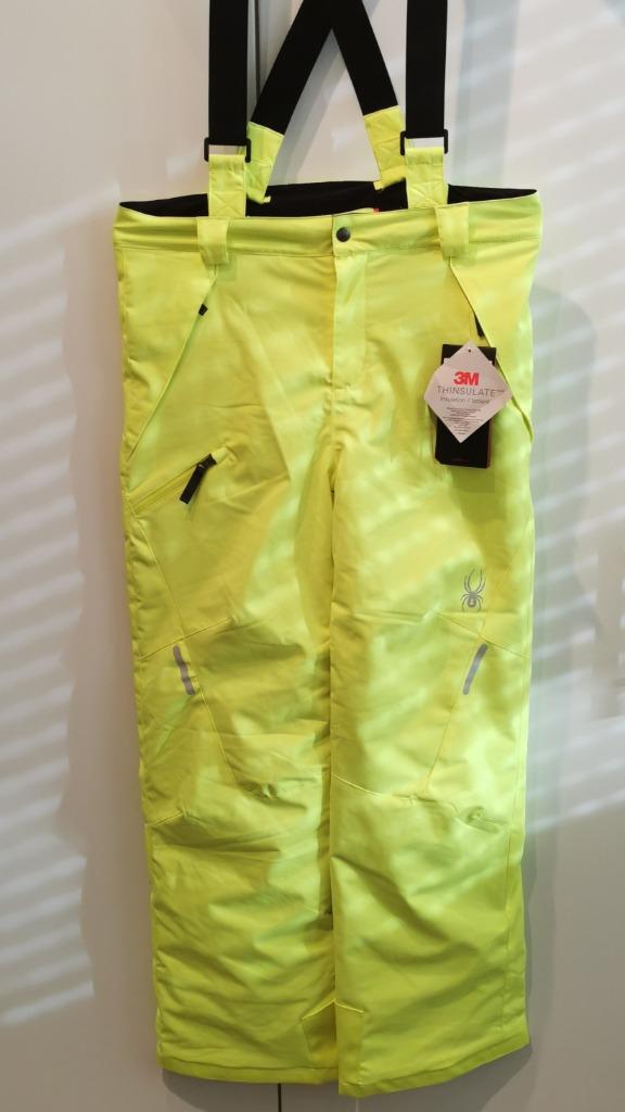 Spyder Junior Skibroek, 176/20 Fluoriserend geel, bretels, Kinderen en Baby's, Kinderkleding | Maat 176, Nieuw, Jongen of Meisje