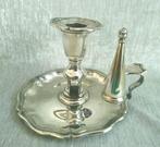 Verzilverde blaker met kaarsendover uit Engeland, 11 cm hoog, Ophalen of Verzenden, Overige materialen