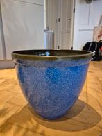 Grote blauwe Jinfa bloempot voor binnen, Tuin en Terras, Bloempotten, Kunststof, Rond, Minder dan 40 cm, Ophalen