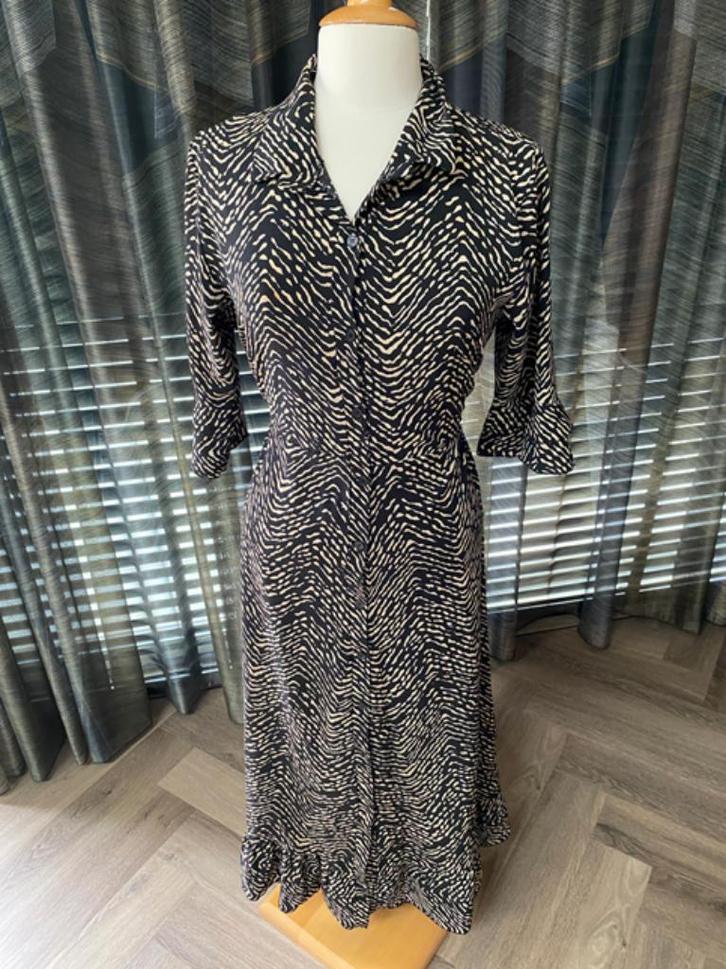 Pescara jurk mt. 42/XL, Kleding | Dames, Jurken, Zo goed als nieuw, Maat 42/44 (L), Zwart, Onder de knie, Ophalen of Verzenden