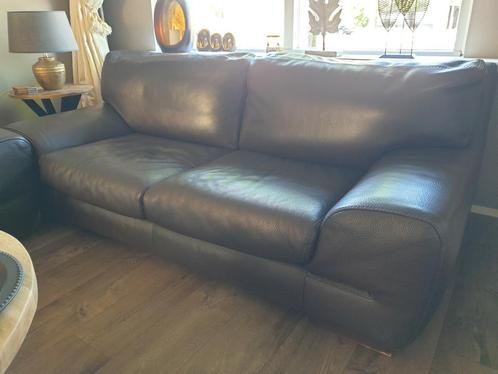 2 zits leren bank te koop, Huis en Inrichting, Banken | Bankstellen, Gebruikt, Rechte bank, Tweepersoons, 200 tot 250 cm, Minder dan 75 cm