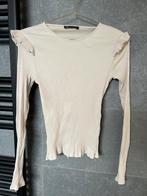 Beige shirt met lange mouwen - Zara - maat M, Kleding | Dames, Tops, Maat 38/40 (M), Ophalen of Verzenden, Zo goed als nieuw, Lange mouw