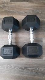 2x dumbels 18 kg als nieuw, Ophalen, Zo goed als nieuw, Benen, Dumbbell