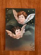Vintage Zilverkaart - 2 engelen, Ophalen of Verzenden, Zo goed als nieuw