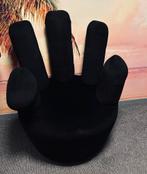 Vintage retro zwarte vinger/ draai hand fauteuil/stoel, Ophalen, Eenpersoons, Vintage / retro, 75 tot 100 cm