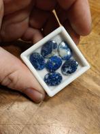 6 lapis lazuli zegelstenen, Sieraden, Tassen en Uiterlijk, Edelstenen, Ophalen of Verzenden, Zo goed als nieuw