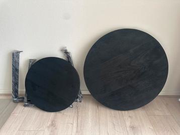 Nieuwe Duo Salontafel Mangohout - Rond beschikbaar voor biedingen