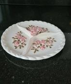 Vintage Porseleinen drievaks schaaltje met rozenmotief, Antiek en Kunst, Ophalen of Verzenden