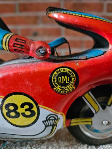 Vintage Blikken Speelgoed Motorfiets Racer No. 83 beschikbaar voor biedingen
