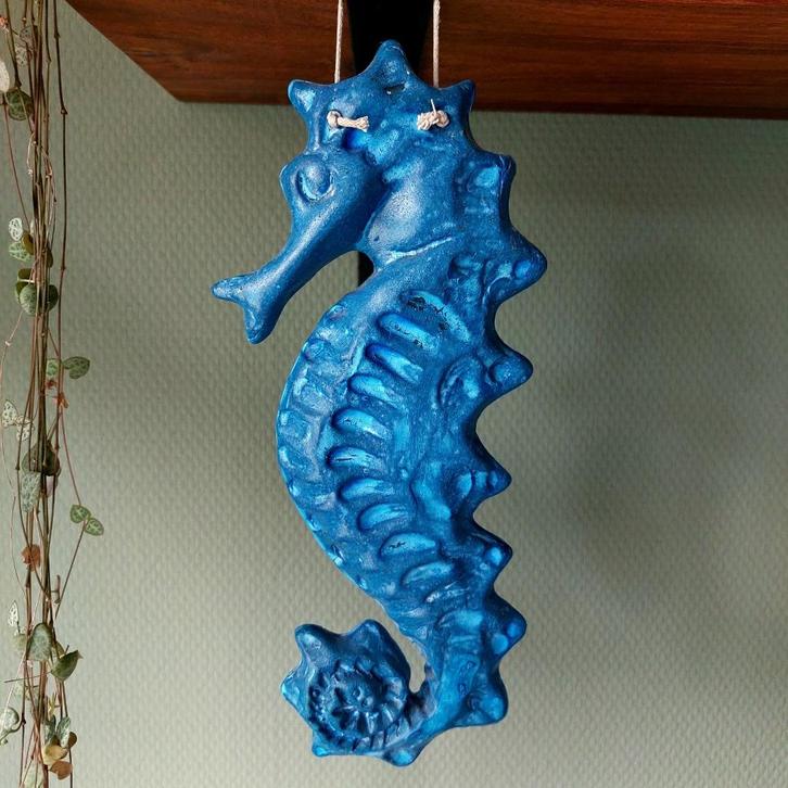 Vintage Zeepaardje muurhanger terracotta, Antiek en Kunst, Antiek | Keramiek en Aardewerk, Ophalen of Verzenden