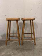 Barkrukken eikenhout, Ophalen, Gebruikt, Met voetsteun, Hout