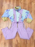 Vintage retro skipak - pastel lila, paars, geel maat S, Kleding | Dames, Wintersportkleding, Ophalen of Verzenden, Vintage, Maat 36 (S)