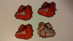 Boze bulldog bull rood logo patch vintage hond dog Pitbull, Ophalen of Verzenden, Nieuw