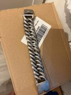 Grove armband, zilverkleurig, 23 cm, Sieraden, Tassen en Uiterlijk, Armbanden, Ophalen of Verzenden, Zo goed als nieuw, Zilver