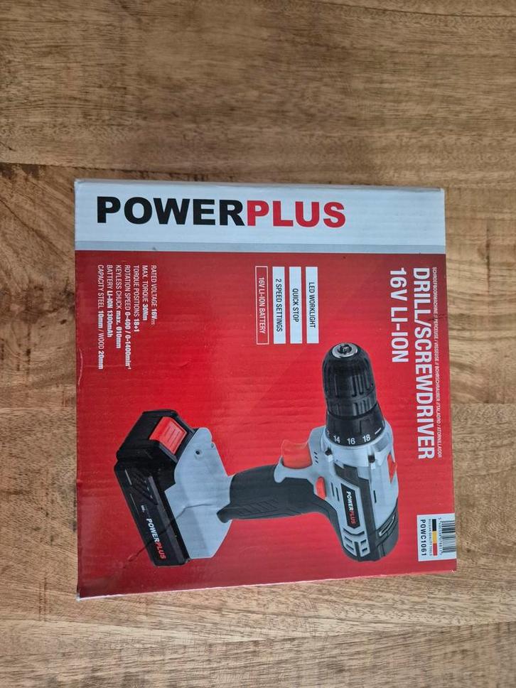 Powerplus 16V Accuboormachine, Doe-het-zelf en Verbouw, Gereedschap | Boormachines, Nieuw, Boor- en Schroefmachine, Minder dan 400 watt