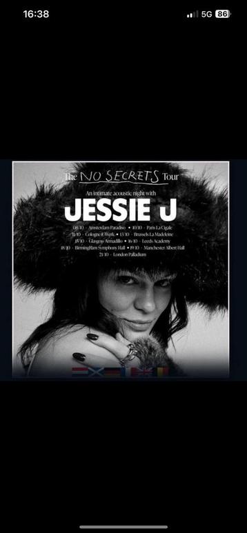 Jessie J Paradiso 2x  beschikbaar voor biedingen