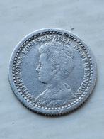 Zilveren dubbeltje 1921, Postzegels en Munten, Munten | Nederland, Ophalen of Verzenden, Koningin Wilhelmina, 10 cent