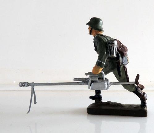 Lineol Duitse soldaat met machinegeweer, Antiek en Kunst, Antiek | Speelgoed, Ophalen of Verzenden