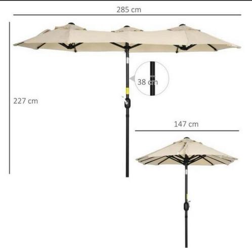 parasol, tuinparasol, kantelbaar, met handslinge nieuw, Tuin en Terras, Parasols, Nieuw, 1 tot 2 meter, Kantelbaar, Ophalen of Verzenden