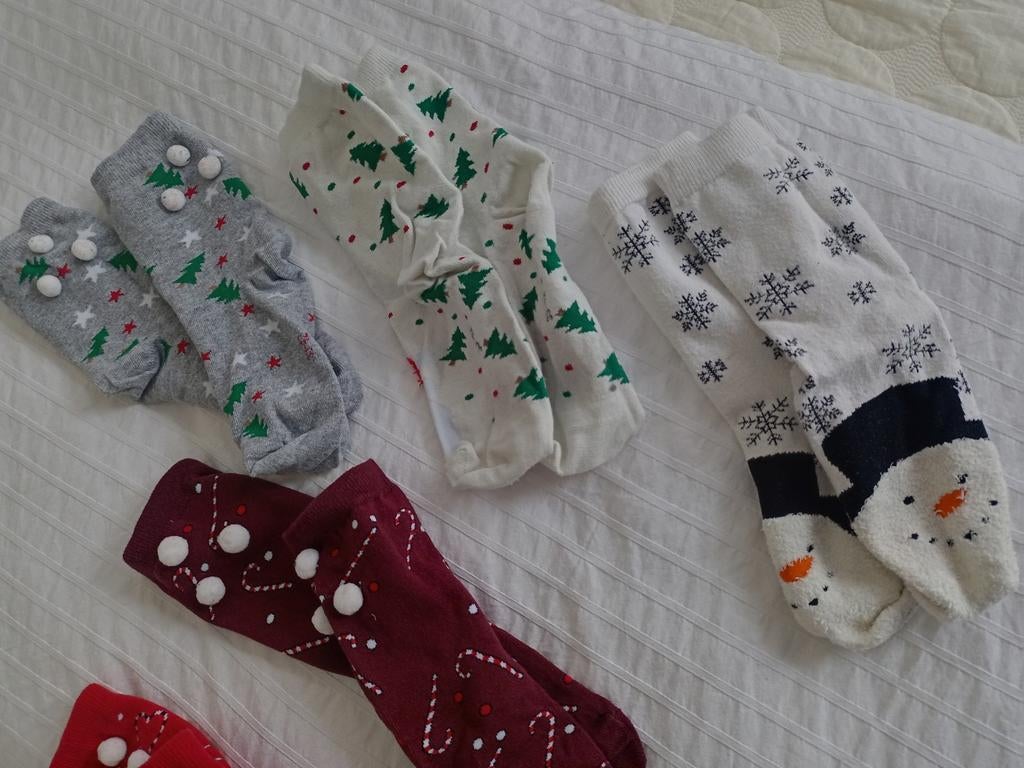 Diverse kerst sokken maat 38 - 40, Overige kleuren, Overige maten, Zo goed als nieuw, Ophalen