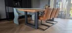 3 stuks cognackleurige eetkamer stoelen te koop, Huis en Inrichting, Ophalen, Gebruikt, Overige kleuren, Drie