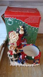 Mooie Vintage Kerstman Bloempot/ Tafel Decoratie Keramiek, Tuin en Terras, Bloempotten, Rond, Gebruikt, Minder dan 25 cm, Binnen