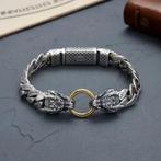 Draak Armband 14 mm dikte - 925 Zilver, Sieraden, Tassen en Uiterlijk, Armbanden, Beyondthepaintingstudio@gmail.com, Nieuw, Zilver