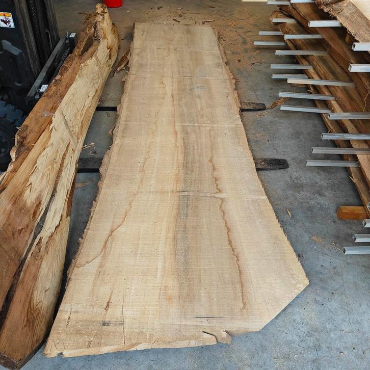 Boomstam tafels. Populier gedroogde schaaldelen., Huis en Inrichting, Tafels | Eettafels, Zo goed als nieuw, 50 tot 100 cm, 200 cm of meer