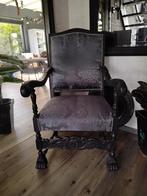 Antieke fauteuil in zwart, Antiek en Kunst, Antiek | Meubels | Stoelen en Banken, Ophalen