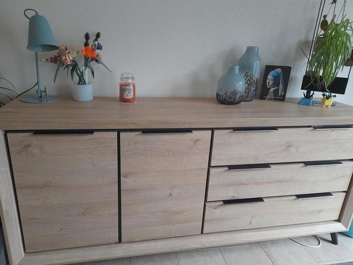 Licht Eiken kleur Lamulux Dressoir - Soho Model - 210cm, Huis en Inrichting, Kasten | Dressoirs, Zo goed als nieuw, 200 cm of meer