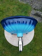 Prachtig kobalt blauw/hemelsblauw fonteintje incl. kraan, Ophalen, Zo goed als nieuw, Wastafel