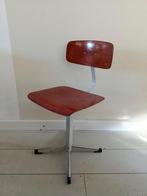 Vintage | Schoolstoel stoeltje bureau tiener formaat, Ophalen, Gebruikt, Bruin, Bureaustoel